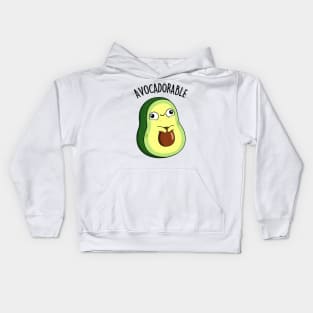 Avoc-adorable Cute Funny Avocado Pun Kids Hoodie